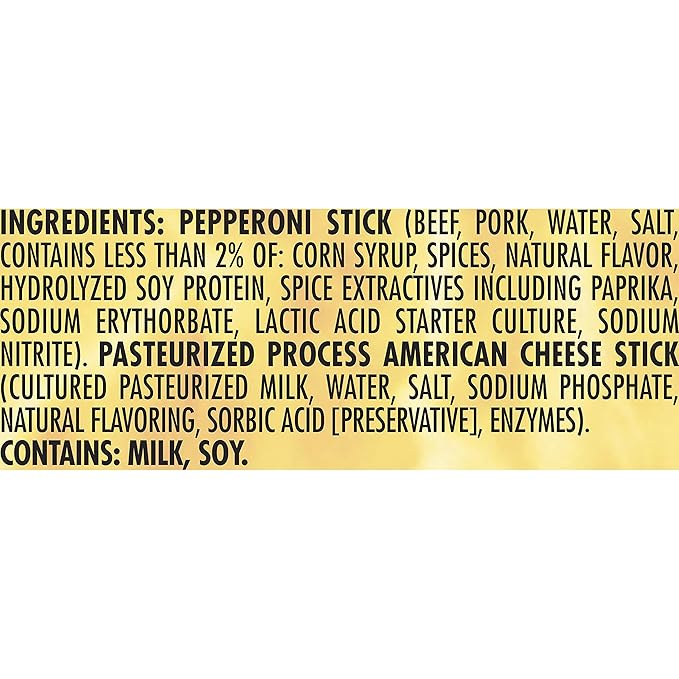 Slim Jim Beef and Cheese Stick Pepperoni ’n Cheese 3 Oz. 18-Count