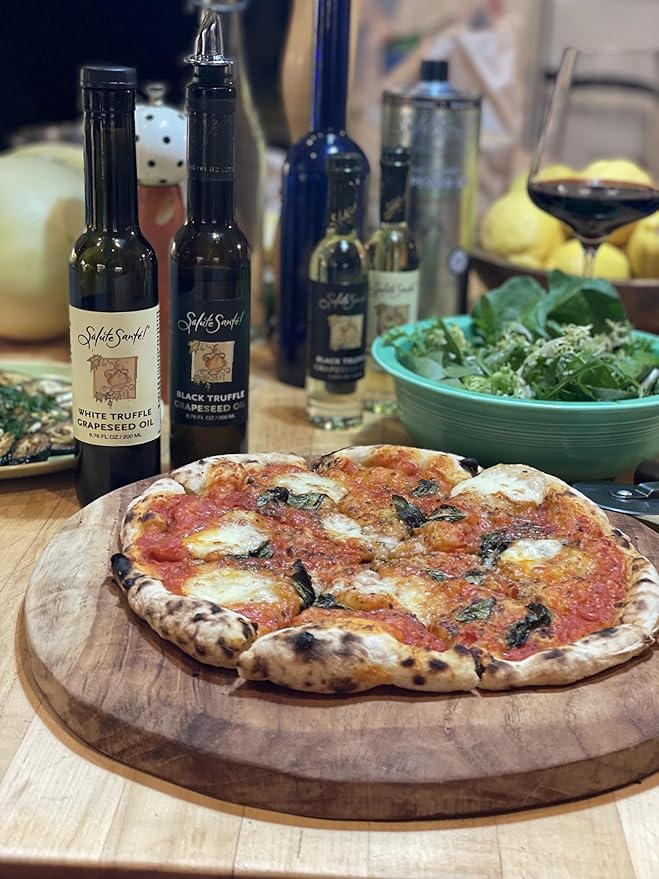 Salute Santé! Basil Infused Grapeseed Oil — vegetable oil cooking oil grapeseed oil — Light Basil Aroma Finishing &amp Marinades Sautéing and Roasting Gourmet kitchen essential for everyday cooki