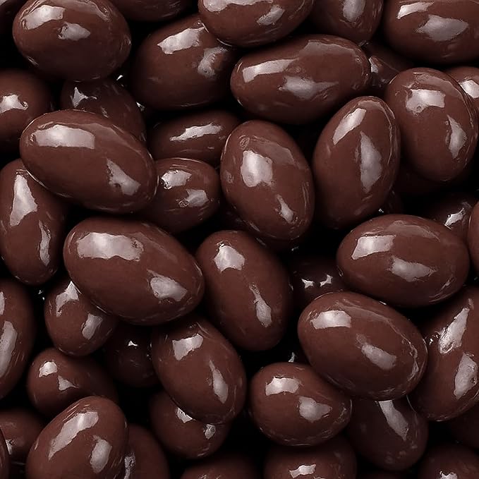 Dark Chocolate Almonds - 2 Pound Bulk Pack - Whole Dry Roasted Dark Chocolate Covered Almonds - Candy for Office Buffets Snacking &amp Gifting - Classic Coated Nuts