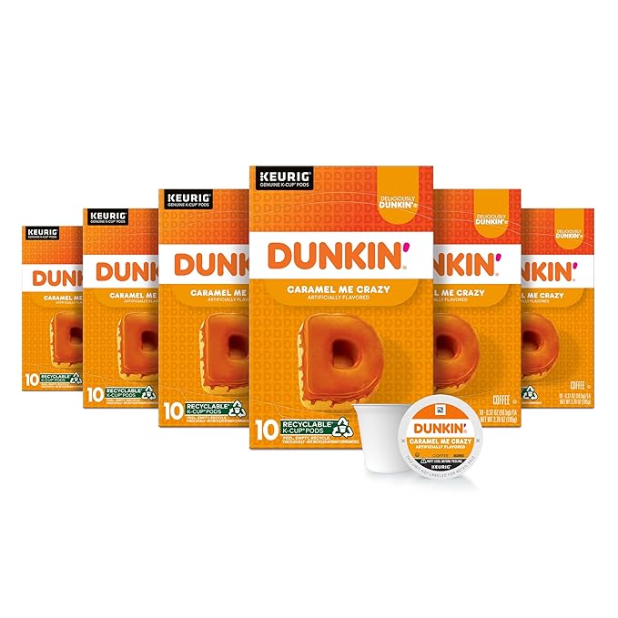 Dunkin' Caramel Me Crazy Flavored Coffee 60 Keurig K-Cup Pods