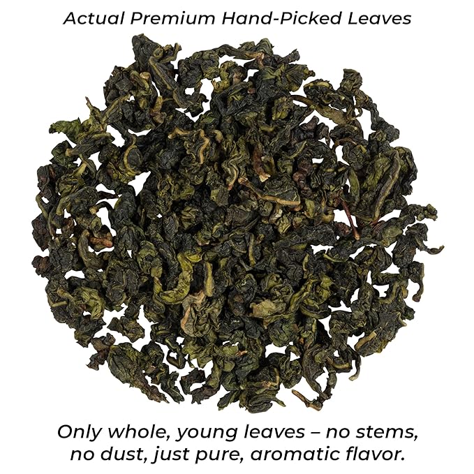 Imperium Milk Oolong Tea Loose Leaf (4oz) Hand-Picked Premium Chinese Oolong Brews 100 Cups Natural Beverage for Everyday Serenity Velvety Smoothness and Creamy Undertones Transcendent Taste