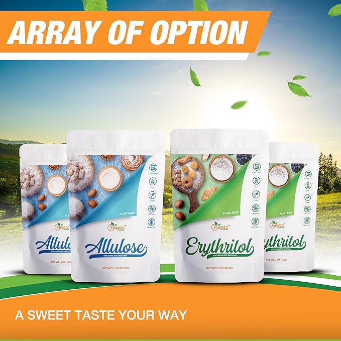 Allulose All Purpose Sweetener Total Servings 567 Zero Calorie Sweetener Sugar-Free Substitute for Baking Smoothies Coffee Low Carb Keto Diet Friendly Food | 5-LB