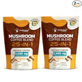 Mushroom Coffee Organic Instant Coffee 25-in-1 Third-Party Tested Keto Friendly Lions Mane Supplement with Functional Mushrooms – Shiitake Reishi Lion’s Mane &amp More | Smooth Rich Flavor - 90