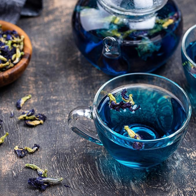 (35.27oz//1 kg) Butterfly Pea Flower Tea Butterfly Pea Tea Rich in Antioxidants Edible Dried Herbal Flowers for Blue &amp Purple Drinks and Food Coloring - by SALINRAAT