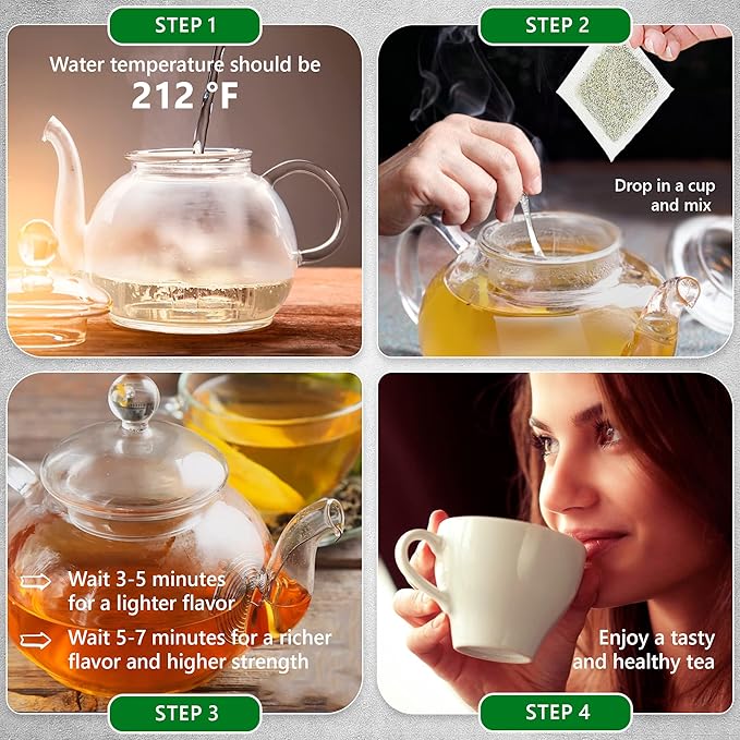 TeaDreamTea Tea Bag Sampler | 25 Bleach-Free Tea Bags | Caffeine Free | Dried Hibiscus Flowers | Ginger Lemongrass Chamomile &amp Peppermint Tea Bags