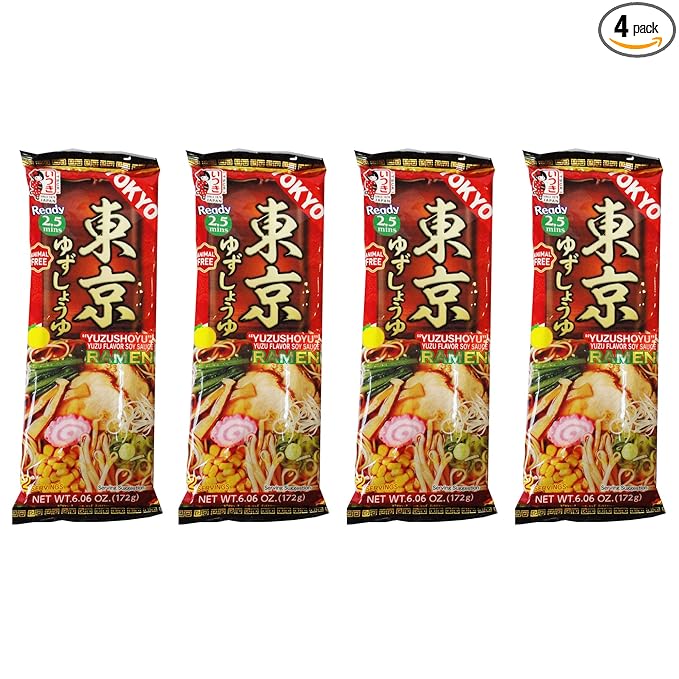 Itsuki Instant Ramen Noodle Tokyo Shoyu Flavor Pack of 4 8 Servings