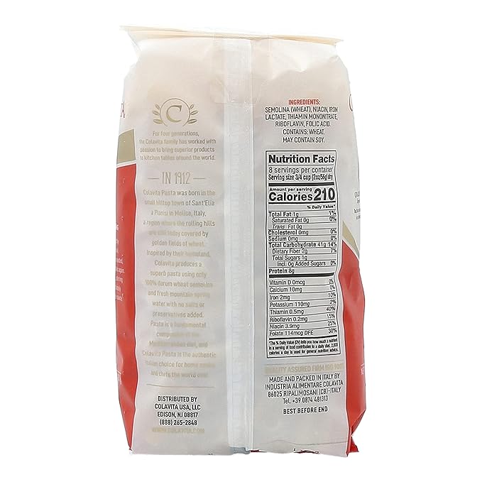 Colavita Pasta - Cut Ziti 1 Pound - Pack of 20