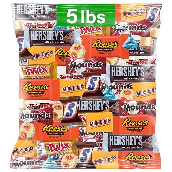 Chocolate Candy Variety Pack in Red Gift Box  Bulk Individually Wrapped Mini Chocolate Candy Variety Pack Ideal  Bulk Chocolate Perfect for Parties Office Treats and Holiday Celebrations (5 Pou