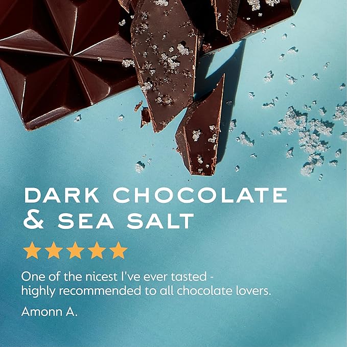 NOMOSU | Organic 72% Dark Chocolate with Sea Salt | 60g | 4 Pack | Sugar Free | USDA Organic | Vegan | Keto &amp Low Carb Friendly | Bold Cacao with Savory Sea Salt | Guilt Free Chocolate Snack