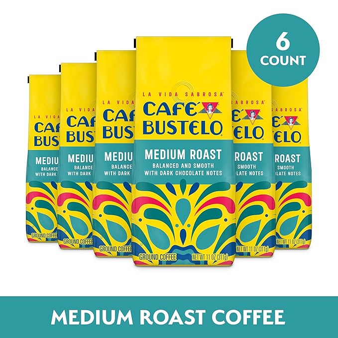 Café Bustelo Medium Roast Ground Coffee 11-Oz. Bag (Pack of 6)