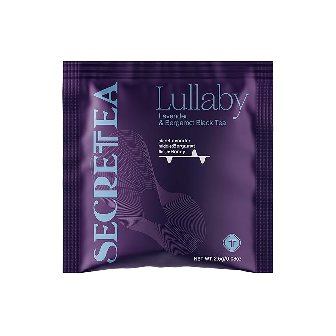 SECRETEA Lullaby Organic Lavender &amp Bergamot Black Tea100% Real ingredients15 Sachet Tea Bags (15 Count)
