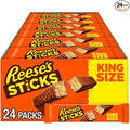 REESE'S STICKS Milk Chocolate Peanut Butter Wafer King Size Candy Packs 3 oz (24 Count)