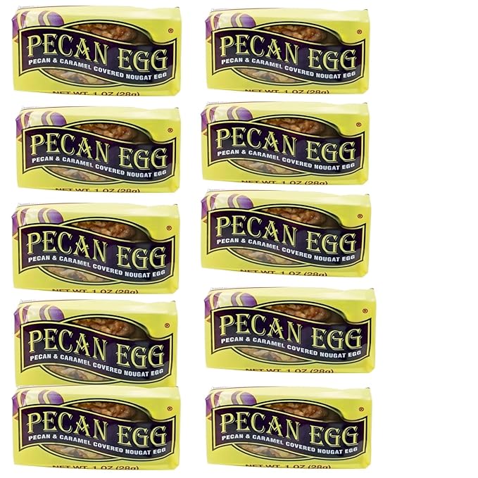 Emer's Easter Chocolate Eggs Assortment Gold Brick Heavenly Hash Pecan Individually Wrapped (Full Size Pecan Eggs 10 Count)