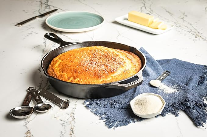 Lodge Cast Iron Skillet Cornbread - Pair with Cast Iron Skillet Wedge Pan Cornstick Pan or Muffin Pan Quality Ingredients (8 Pack) - Sweet Spot