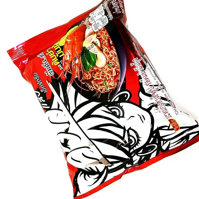 (60g. x 5 Packs) Tom Yum Mun Goong Flavour Quick Cooking Thai Instant Noodles Soup Fest Spicy Food