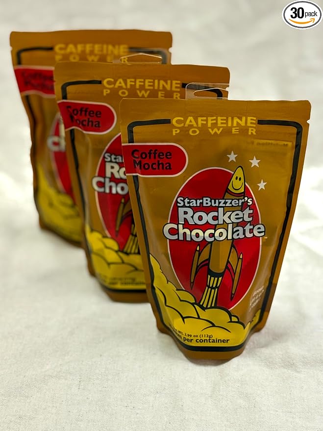 Rocket Chocolate Caffeinated Chocolate Truffles 30 Count (Mocha)