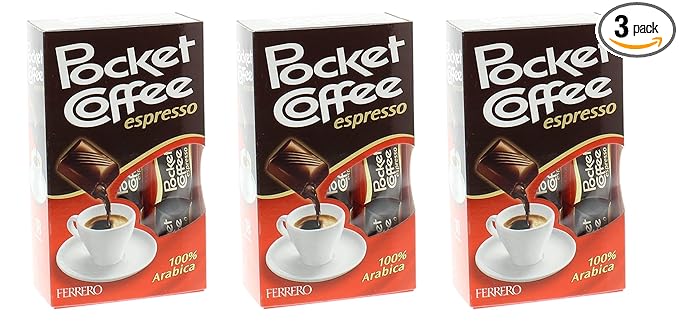 3 x Ferrero Pocket Coffee -Espresso Chocolates - 54 pieces -