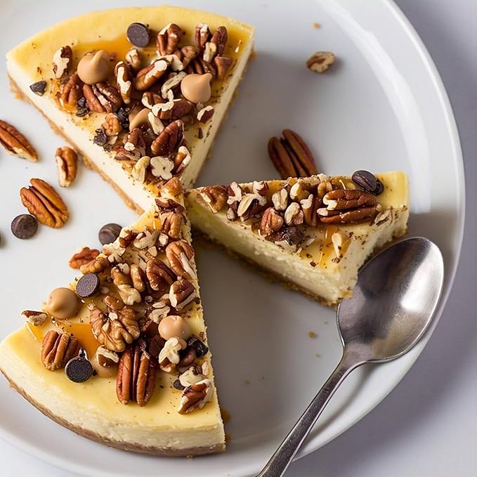 ANDY ANAND CHOCOLATIER Luxurious 9 Turtle Cheesecake | Freshly Baked With California Cream Cheese Chocolate Chips Nuts &amp Caramel | No Preservatives All-Natural Ingredients | Exquisitely Rich &