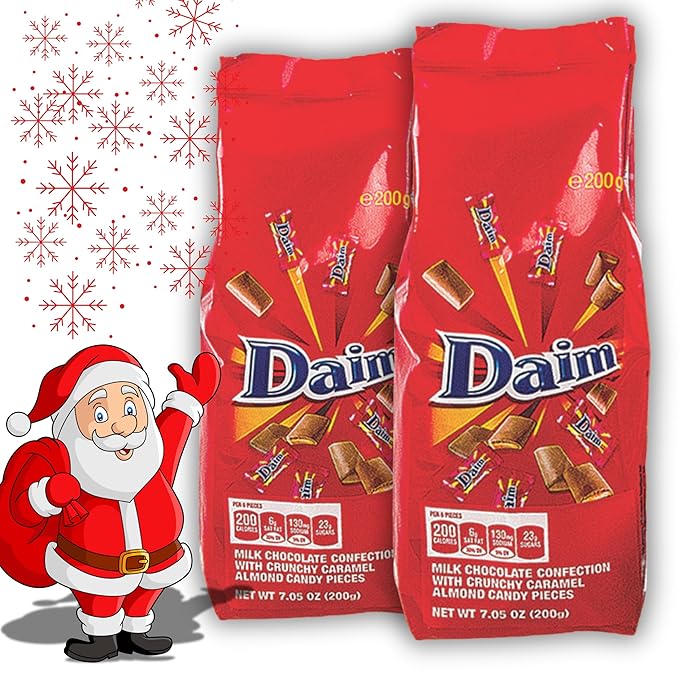 Daim Chocolate Bags - 200g Individual wrapped Daim Chocolates 2 Pack