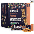 Tosi Nut Bars Almond Healthy Snacks for Adults &amp Kids Plant Based Crunchy Bars (5G Protein) Organic Keto Snacks Vegan Gluten &amp Soy Free Low Sugar Omega 3s 1oz 12-Pack