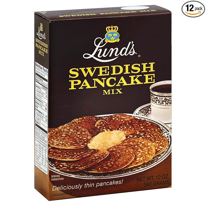 Lund's Swedish Pancake Mix 12 Ounces (Pack Of 12)