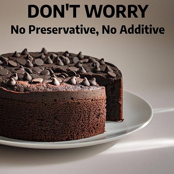 ANDY ANAND CHOCOLATIER Sugar Free Dark Chocolate Chip Cake 2.8 lbs - Gourmet Freshly Made No Preservatives Diabetic-Friendly Dessert Perfectly Boxed for Gift