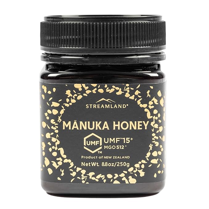 Streamland Manuka Honey Certified New Zealand Honey Pure &amp Natural Premium Wellness Superfood (UMF 15+ MGO 512+ 8.8 oz)