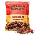 Biltong Depot Original Beef Biltong Slices with Fat – 1lb (16oz) | Air-Dried Beef Jerky Snack | High Protein | Zero Sugar | Keto &amp Paleo Friendly | Gluten Free | No Artificial Preservatives | No M