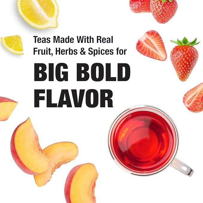Tiesta Tea - Summer Fresh Mixer Loose Leaf Tea Gift Box 3 Pouches Medium to No Caffeine Hot &amp Iced Set with Green Herbal &amp Ginger Blend 25 Cups per Bag