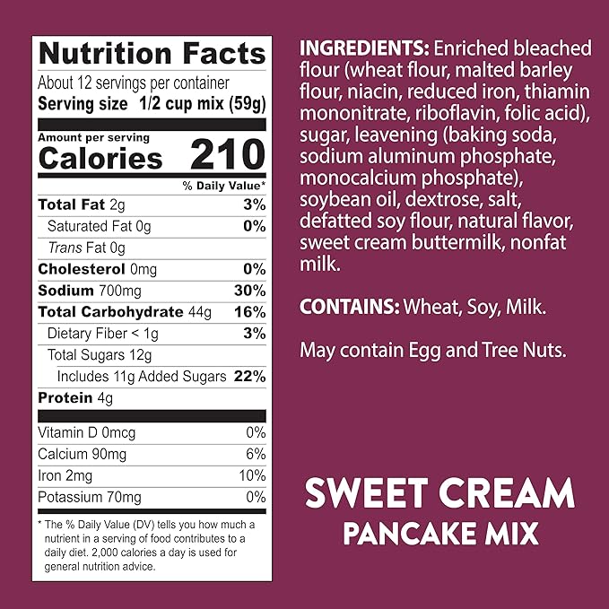 Krusteaz Sweet Cream Pancake and Waffle Mix Light &amp Fluffy 26 oz Boxes (Pack of 8)