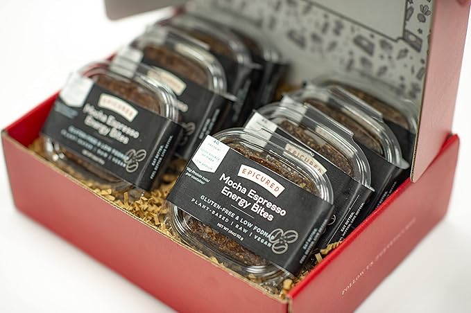 Epicured Protein Energy Bites (8 packs = 16 traditional snack bars) Mocha Espresso