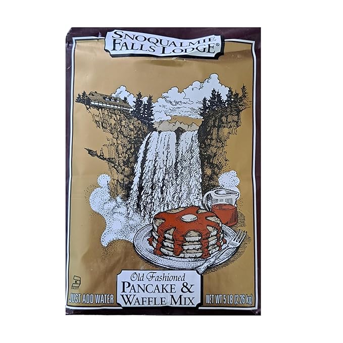 Snoqualmie Falls Lodge Old Fashioned PANCAKE &amp WAFFLE Mix 5lb.(2 bags) with Dish Towel Gift