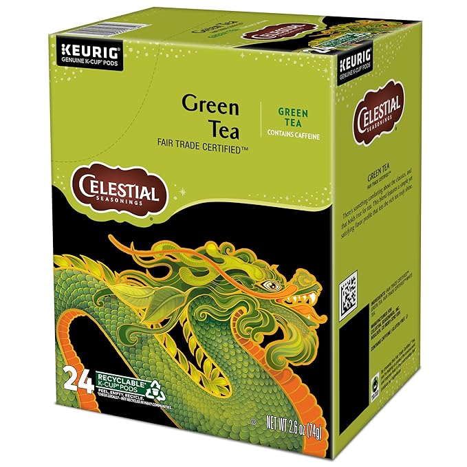 Celestial Seasonings Green Tea Single-Serve Keurig K-Cup Pods 96 Count