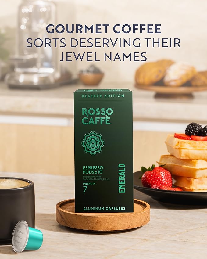 ROSSO CAFFÈ Espresso Coffee Pods Compatible with Nespresso Original Machines Reserve Variety Pack 160 Capsules - Made in Italy