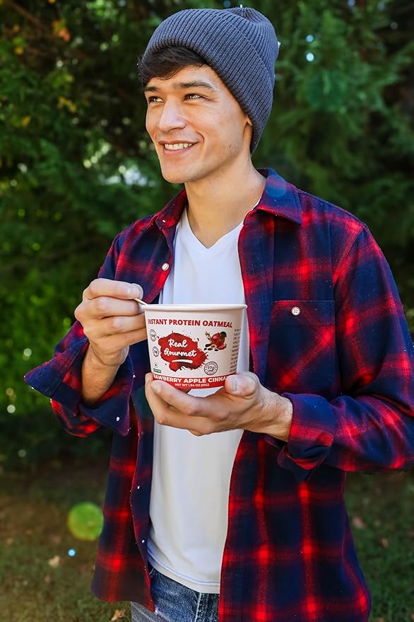 Real Milk &amp Cream Protein Oatmeal (18 count). Sold in 9000+ stores &amp more than 100k cups every month. Made with real milk &amp cream — never whey which is a highly processed industrial bypr