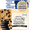 Crispy Rice Protein Bar Cookies And Cream | 25g Protein Low Sugar Clean Ingredients 7 g Fiber Gluten Free | High Protein Snack for On-the-Go Post-Workout or Dessert Cravings | 8 Count