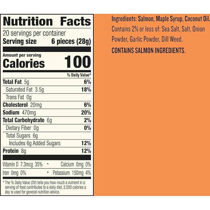 EPIC Maple Glazed and Smoked Salmon Bites Paleo Friendly Protein Snacks 8 Ct 20 oz