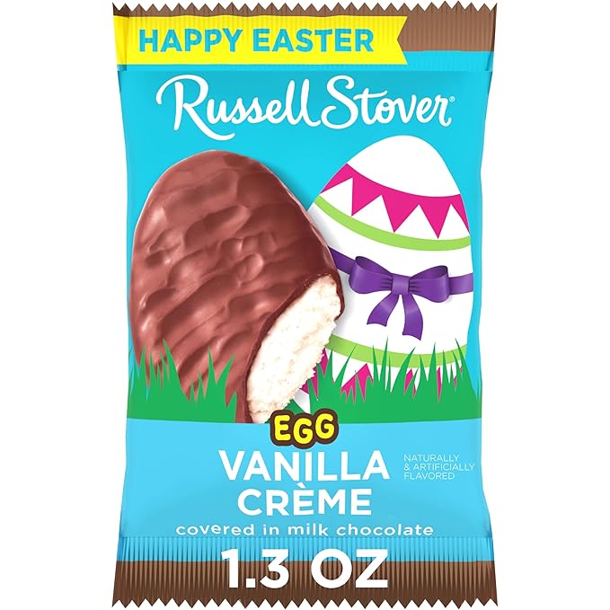 RUSSELL STOVER Easter Vanilla Crème Milk Chocolate Easter Egg 1.3 oz. (Pack of 18)
