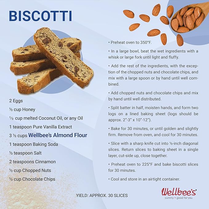 Wellbee's Almond Flour Extra Fine Gluten Free Blanched Low Carb All Purpose 2 lbs