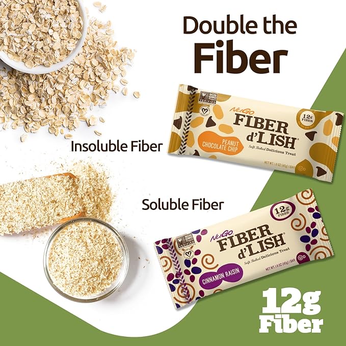 NuGo Fiber d'Lish Blondie 12g High Fiber 160 Calories 16 Count