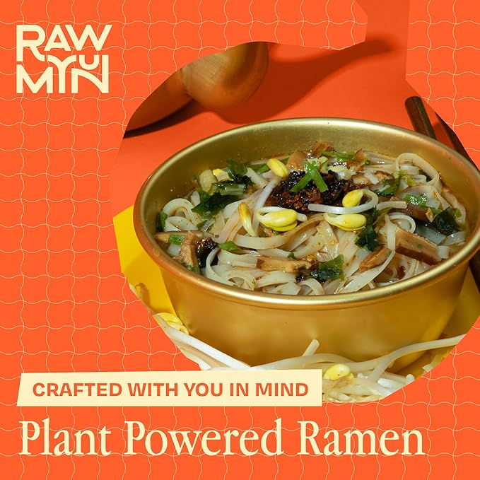 RAWMYUN Gluten Free Healthy Korean Ramen Vegan Superfood Clean Ingredients Plant-Based Cup Noodles made with Organic Rice Noodles Instant Soup | No MSG Non-GMO Real Ingredients (6 Gangnam Spicy)