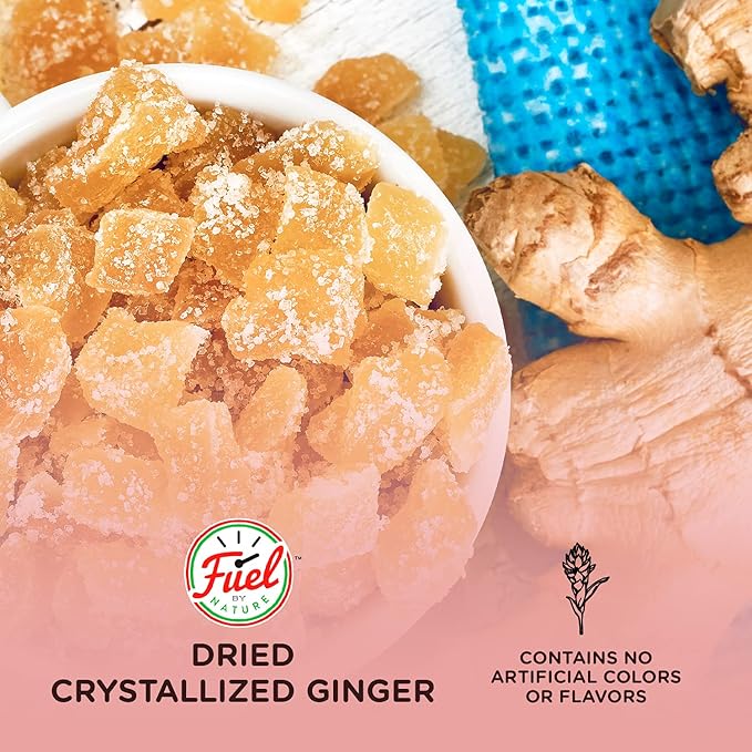 Fuel by Nature Dried &amp Crystallized Ginger Healthy Snack High Energy Treats for Snacking Bulk Dried Candied Ginger 3 lb