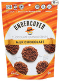 4465018-UNDERCOVER CHOCOLATE CO Milk Chocolate Quinoa Crisps 3 OZ (Pack of 12)