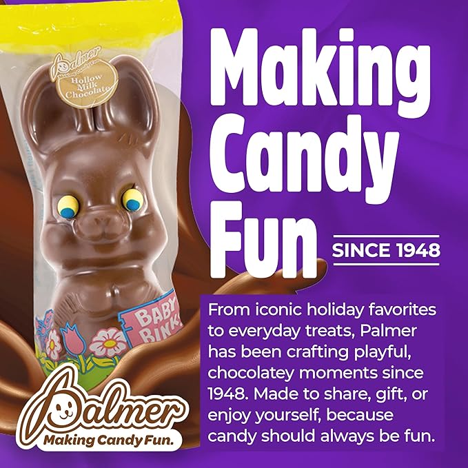 Palmer Easter Bunny's Chocolate Candy Milk Chocolate Flavored Assortments Making Candy Fun Since 1948 (2.5 Pound Hoppy Bunnies Mix)