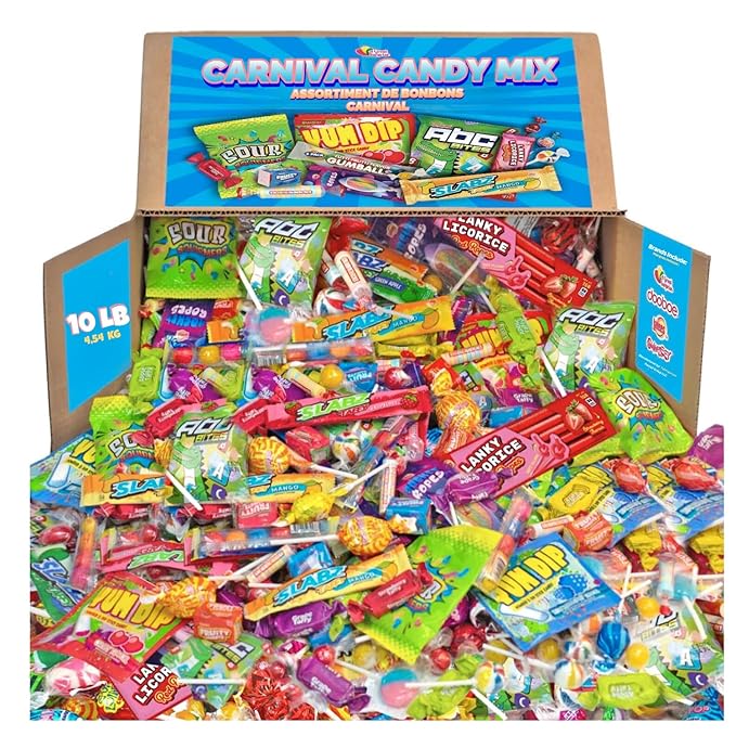 Bulk Candy Individually - 10 Pounds - Big Bulk Candies - Party Favor Treats for Birthdays Parades Offices