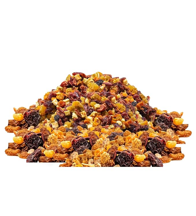 GURU HUNU Dried Fruit Mix From Mediterranean Healthy Snacks No Sugar Added Chemical Free Diced and Dehydrated Fruit Medley For Cake Snacks For Trail or Oatmeal Ever day Use Trail Mix (2lb)