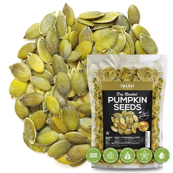Oven Toasted Pumpkin Seeds with Sea Salt (Papitas) 48 oz (3 lb) Batch Tested Gluten &amp Peanut Free | No Oils | No PPO | Non GMO | Vegan and Keto Friendly | Premium Quality