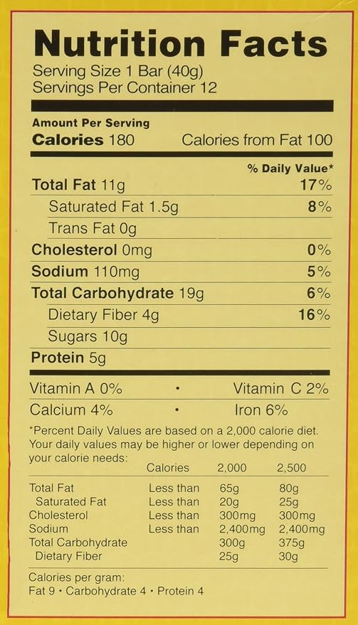 Nutrition Trail Bars Raspberry Peanut and Almond 12 Count 1.43 Ounce