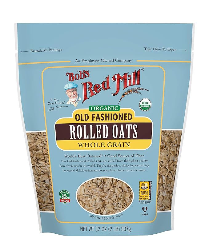 Bob's Red Mill Gluten Free Old Fashioned Rolled Oats 32 Ounce (Pack of 4)