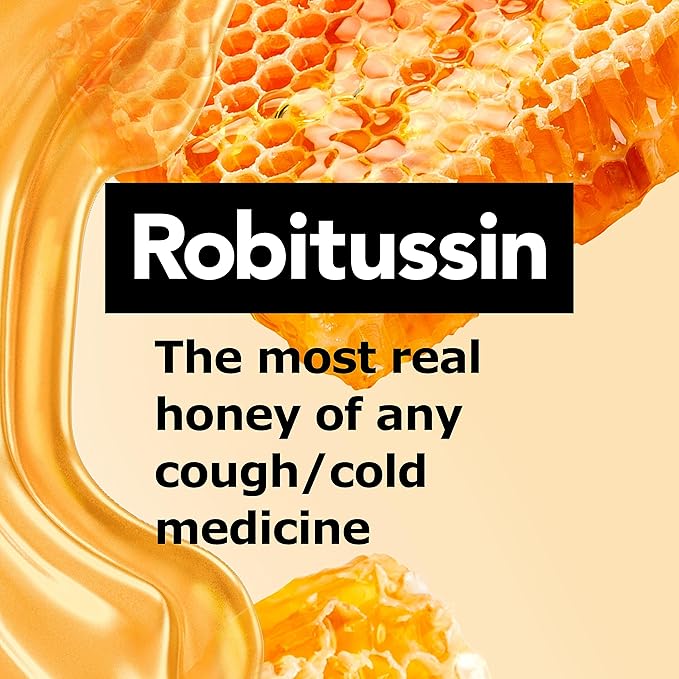 Robitussin Maximum Strength Honey Cough Plus Chest Congestion DM Cough Medicine for Cough and Chest Congestion Relief Made with Real Honey for Flavor - 8 Fl Oz x 2